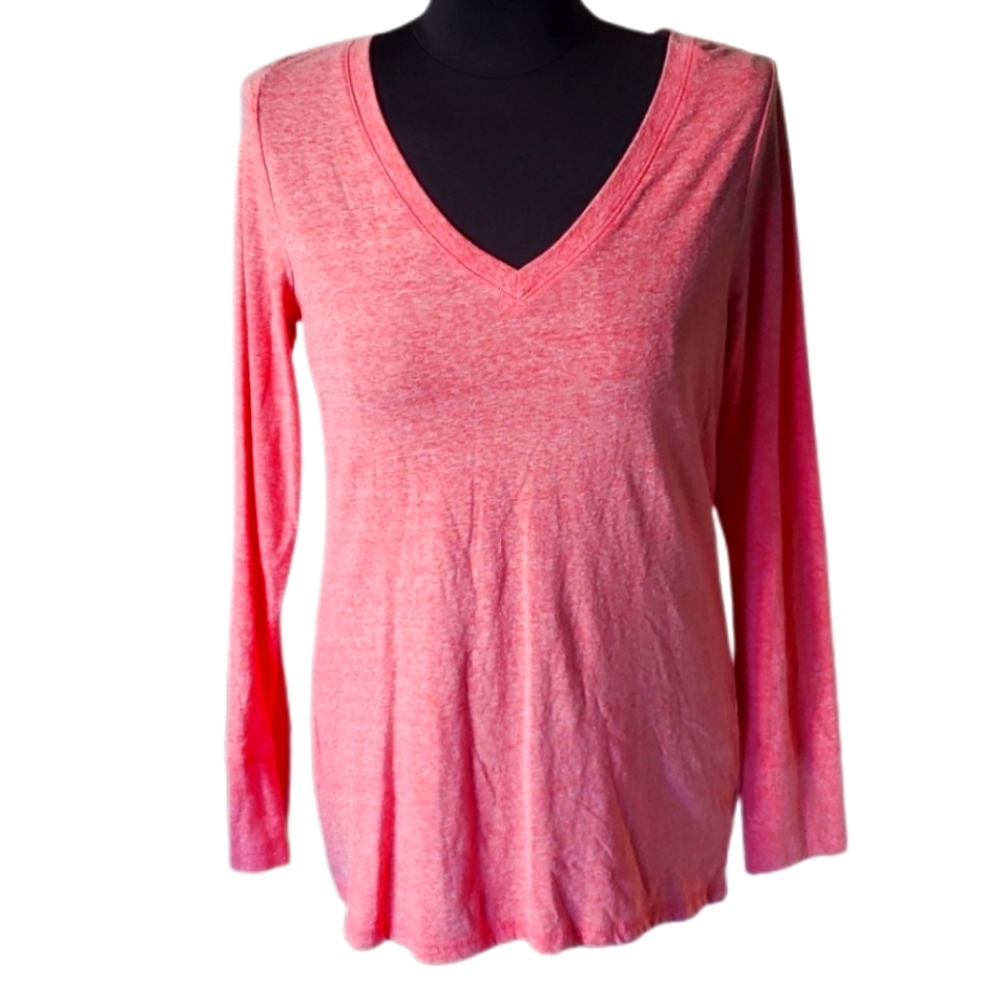 Mossimo Peach Pink Long Sleeve Shirt Size Large